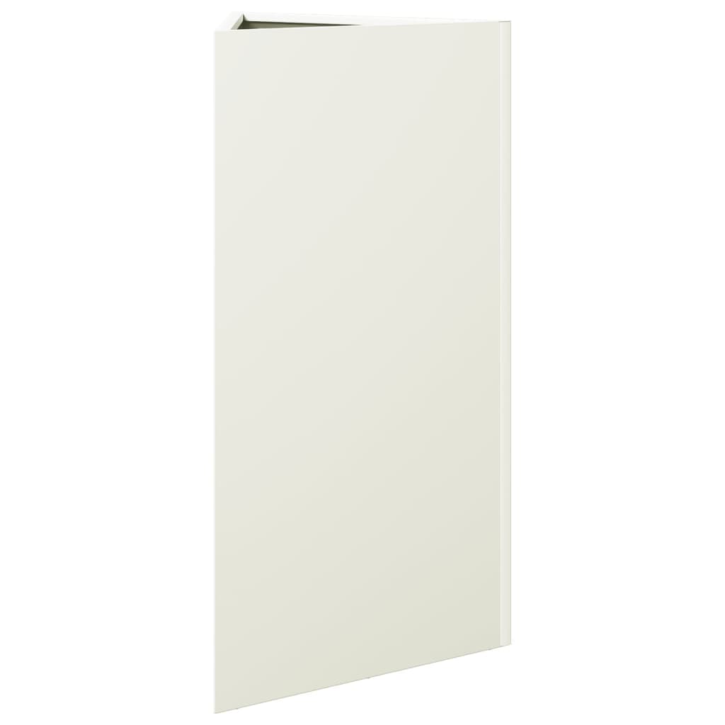 vidaXL Pflanzkübel Weiß Dreieckig 40x34,5x70 cm Stahl