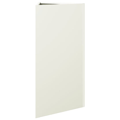 vidaXL Pflanzkübel Weiß Dreieckig 40x34,5x70 cm Stahl