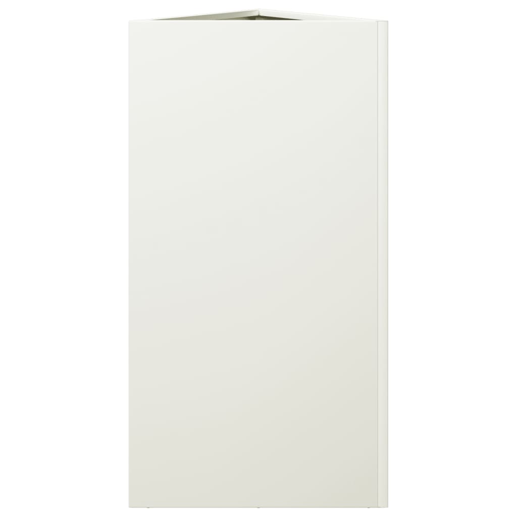 vidaXL Pflanzkübel Weiß Dreieckig 40x34,5x70 cm Stahl