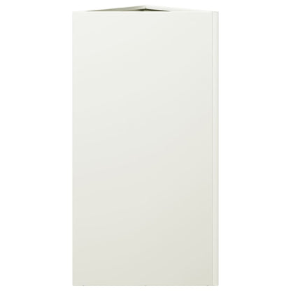 vidaXL Pflanzkübel Weiß Dreieckig 40x34,5x70 cm Stahl