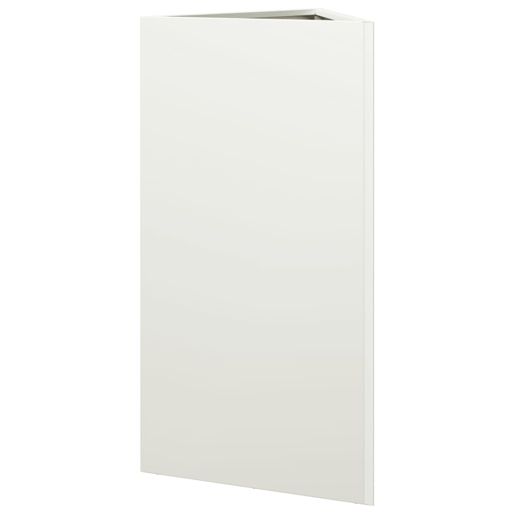 vidaXL Pflanzkübel Weiß Dreieckig 40x34,5x70 cm Stahl