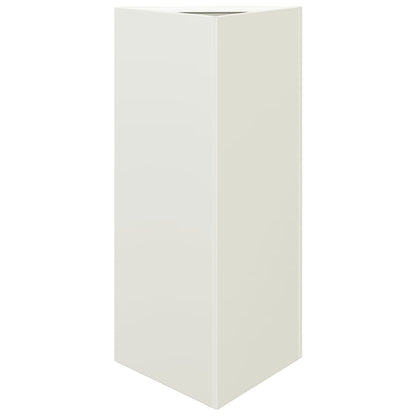 vidaXL Pflanzkübel 2 Stk. Weiß Dreieckig 40x34,5x70 cm Stahl