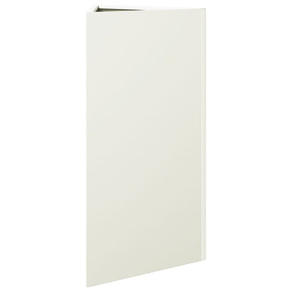 vidaXL Pflanzkübel 2 Stk. Weiß Dreieckig 40x34,5x70 cm Stahl