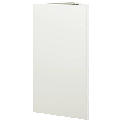 vidaXL Pflanzkübel 2 Stk. Weiß Dreieckig 40x34,5x70 cm Stahl