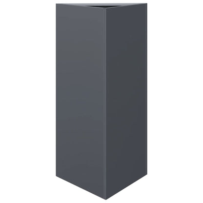 vidaXL Pflanzkübel Anthrazit Dreieckig 40x34,5x70 cm Stahl