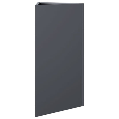 vidaXL Pflanzkübel Anthrazit Dreieckig 40x34,5x70 cm Stahl