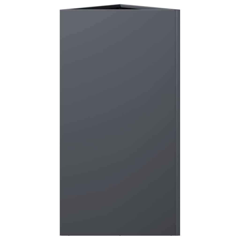 vidaXL Pflanzkübel Anthrazit Dreieckig 40x34,5x70 cm Stahl