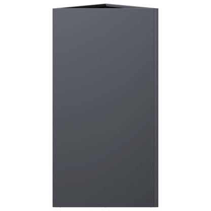 vidaXL Pflanzkübel Anthrazit Dreieckig 40x34,5x70 cm Stahl
