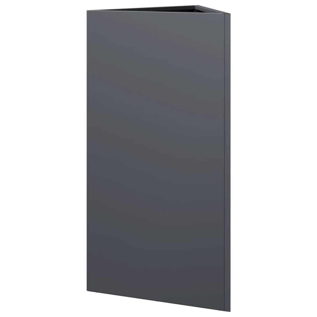 vidaXL Pflanzkübel Anthrazit Dreieckig 40x34,5x70 cm Stahl
