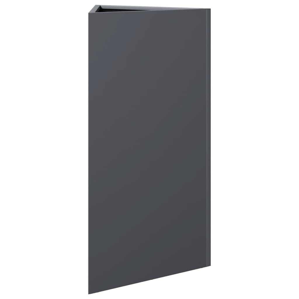 vidaXL Pflanzkübel 2 Stk. Anthrazit Dreieckig 40x34,5x70 cm Stahl