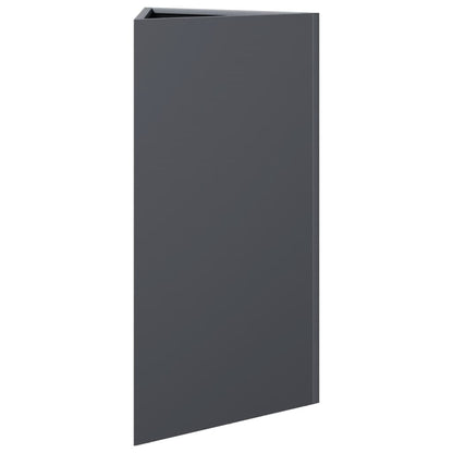vidaXL Pflanzkübel 2 Stk. Anthrazit Dreieckig 40x34,5x70 cm Stahl