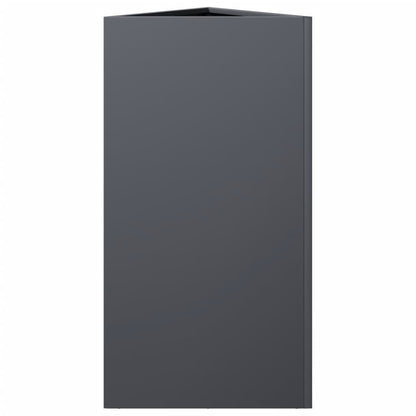 vidaXL Pflanzkübel 2 Stk. Anthrazit Dreieckig 40x34,5x70 cm Stahl