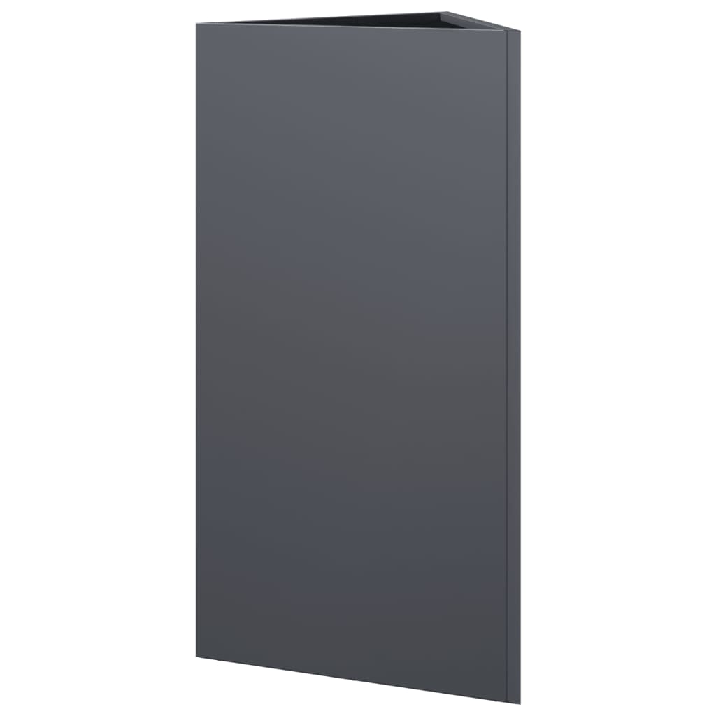 vidaXL Pflanzkübel 2 Stk. Anthrazit Dreieckig 40x34,5x70 cm Stahl