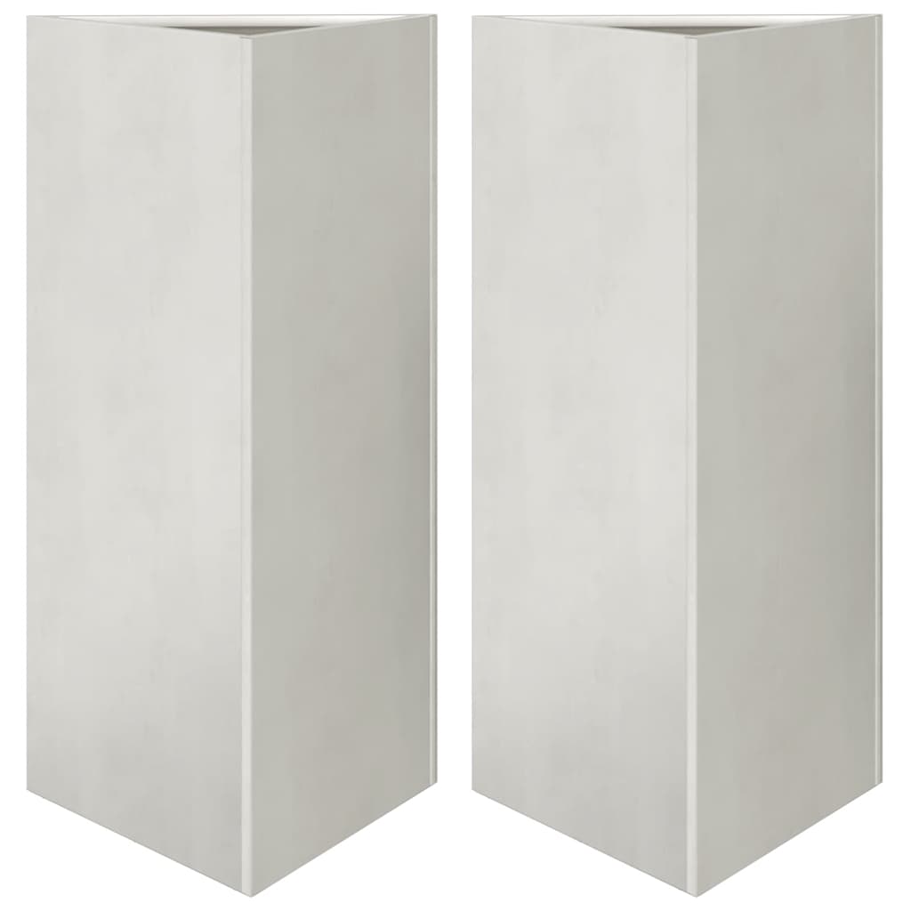 vidaXL Pflanzkübel 2 Stk. Dreieckig 40x40x75 cm Edelstahl