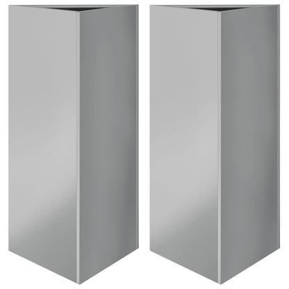 vidaXL Pflanzkübel 2 Stk. Dreieckig 40x40x75 cm Verzinkter Stahl