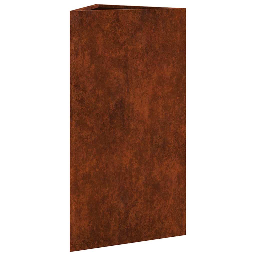 vidaXL Pflanzkübel 2 Stk. Dreieckig 40x40x75 cm Wetterfester Stahl