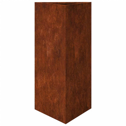 vidaXL Pflanzkübel 2 Stk. Dreieckig 40x40x75 cm Wetterfester Stahl