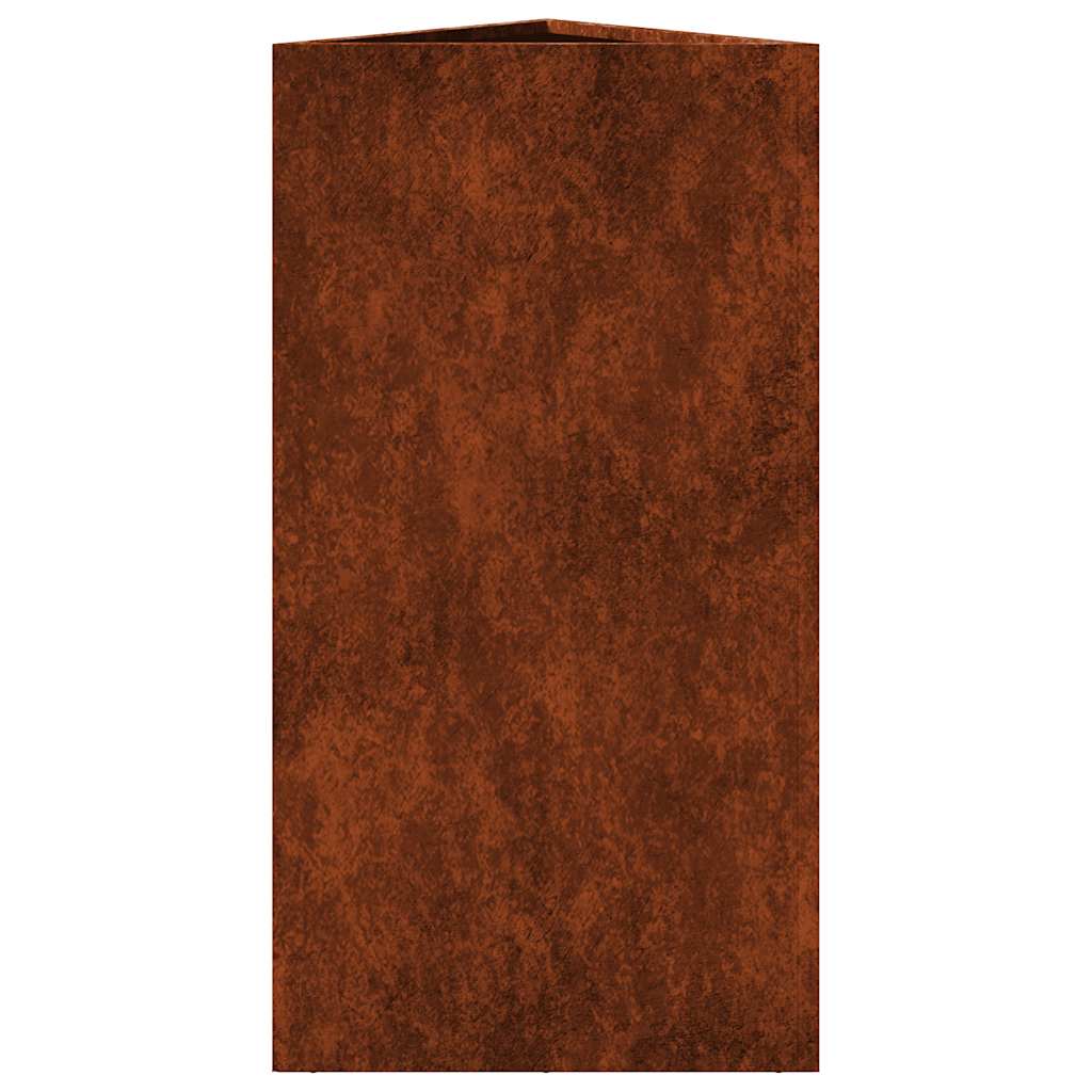 vidaXL Pflanzkübel 2 Stk. Dreieckig 40x40x75 cm Wetterfester Stahl