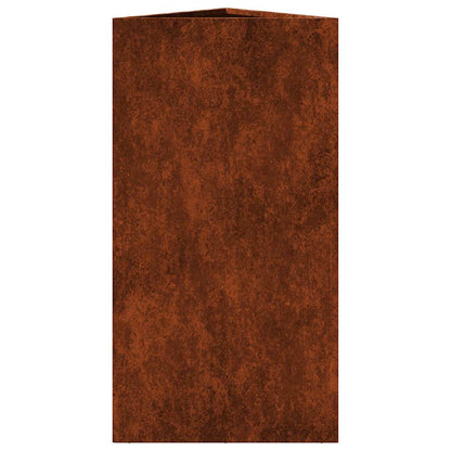 vidaXL Pflanzkübel 2 Stk. Dreieckig 40x40x75 cm Wetterfester Stahl