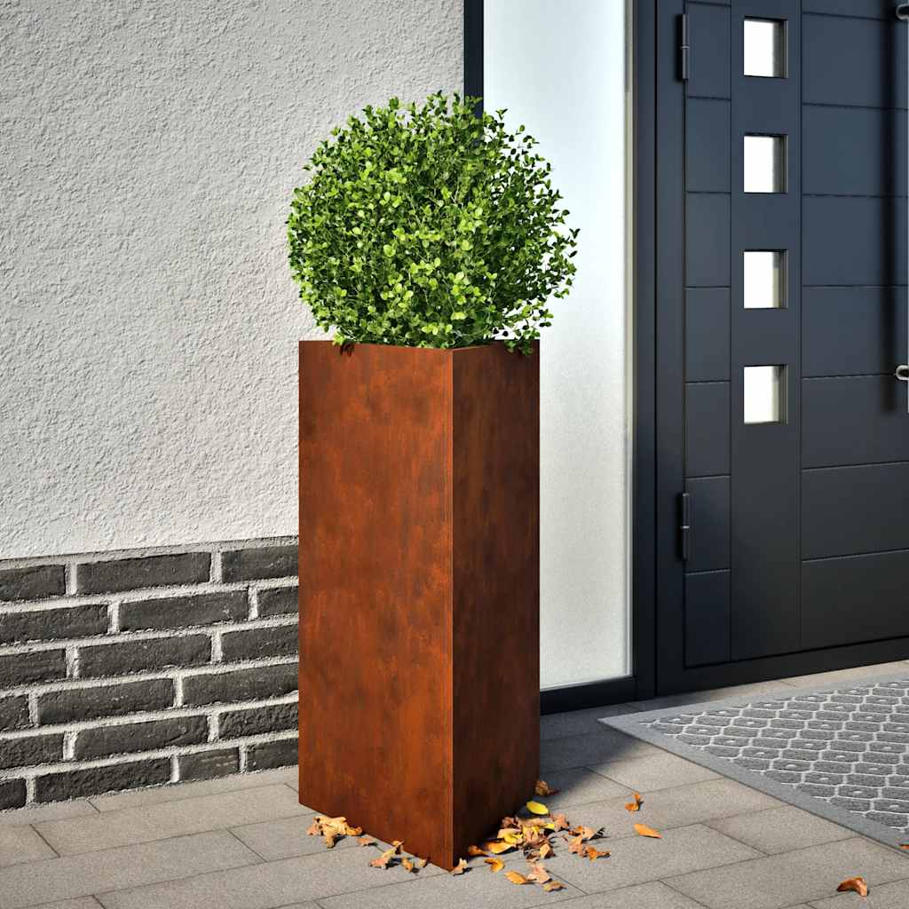 vidaXL Pflanzkübel 2 Stk. Dreieckig 40x40x75 cm Wetterfester Stahl