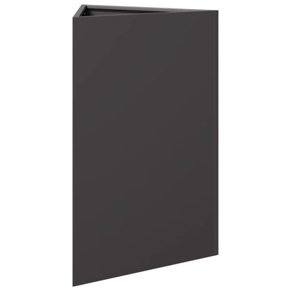 vidaXL Pflanzkübel Schwarz Dreieckig 50x43x75 cm Stahl