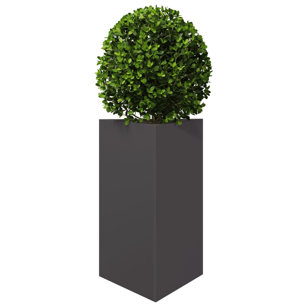 vidaXL Pflanzkübel 2 Stk. Schwarz Dreieckig 50x43x75 cm Stahl