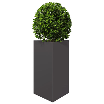 vidaXL Pflanzkübel 2 Stk. Schwarz Dreieckig 50x43x75 cm Stahl
