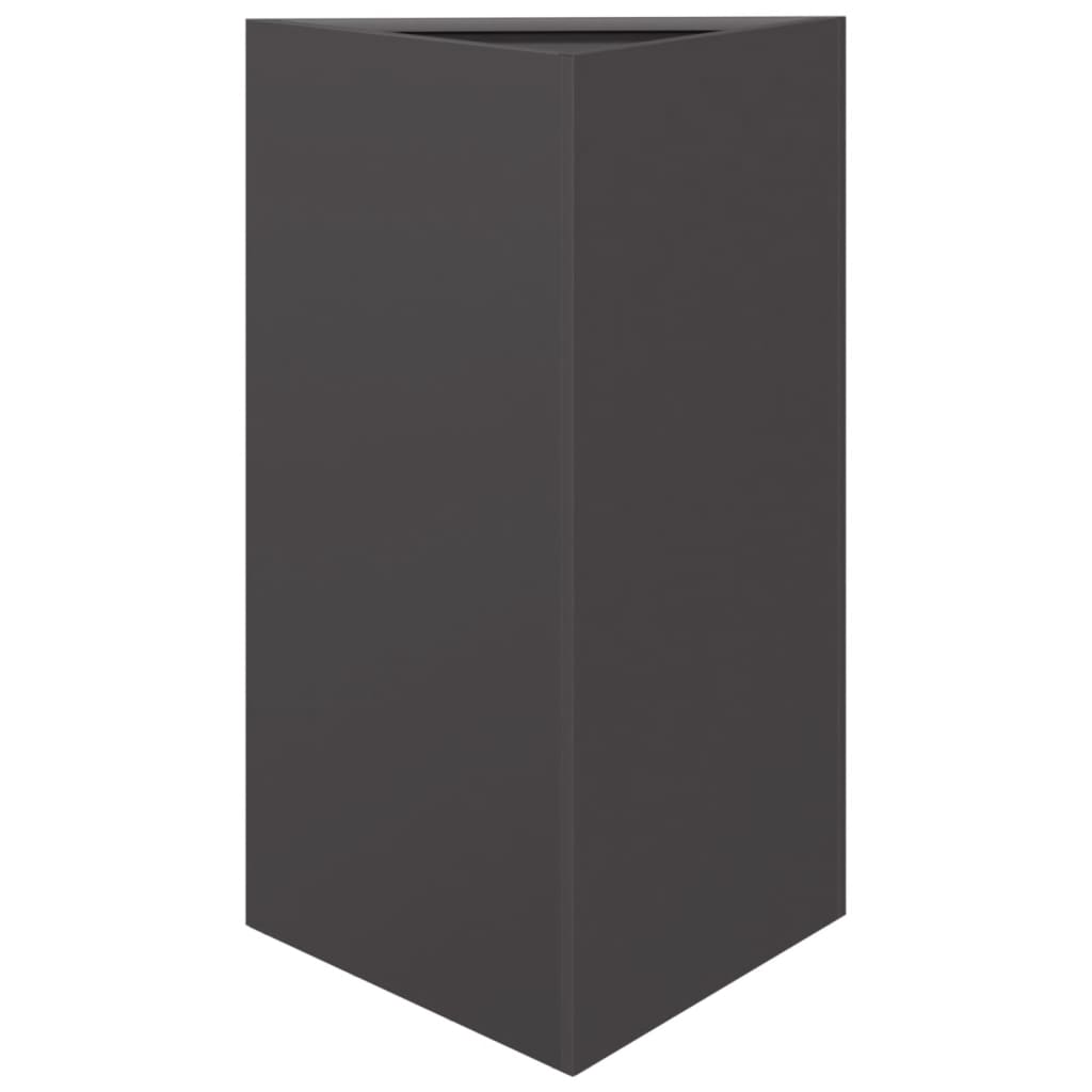 vidaXL Pflanzkübel 2 Stk. Schwarz Dreieckig 50x43x75 cm Stahl