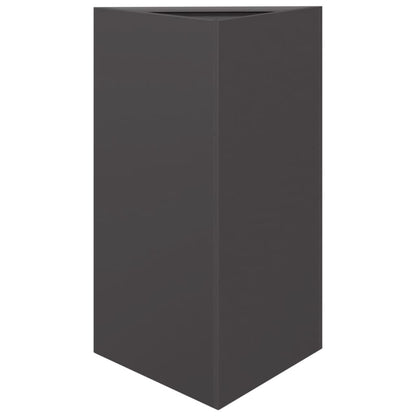 vidaXL Pflanzkübel 2 Stk. Schwarz Dreieckig 50x43x75 cm Stahl