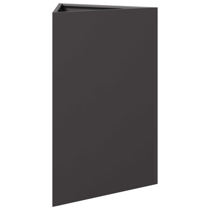 vidaXL Pflanzkübel 2 Stk. Schwarz Dreieckig 50x43x75 cm Stahl
