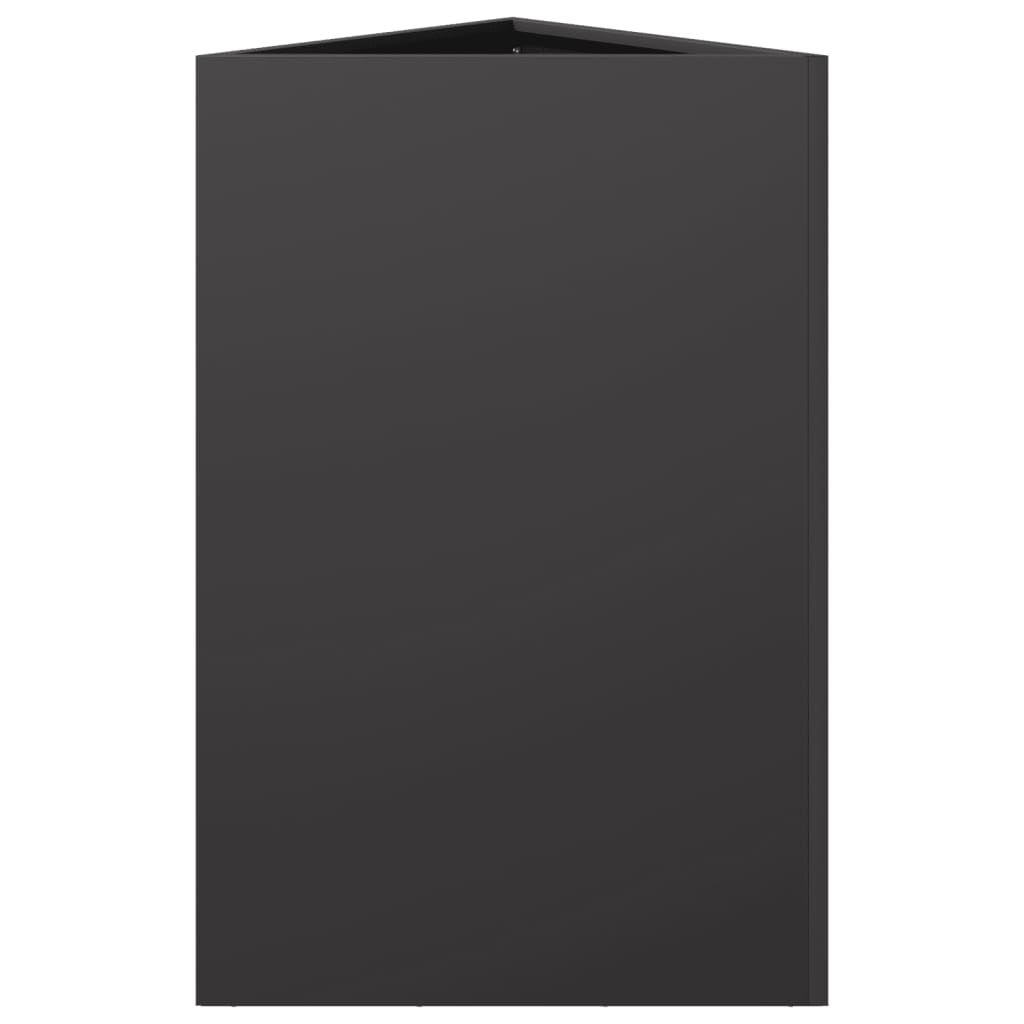 vidaXL Pflanzkübel 2 Stk. Schwarz Dreieckig 50x43x75 cm Stahl
