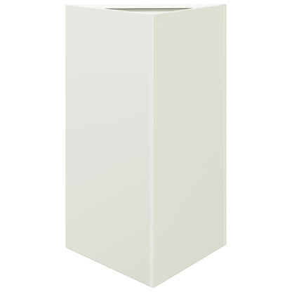 vidaXL Pflanzkübel 2 Stk. Weiß Dreieckig 50x43x75 cm Stahl