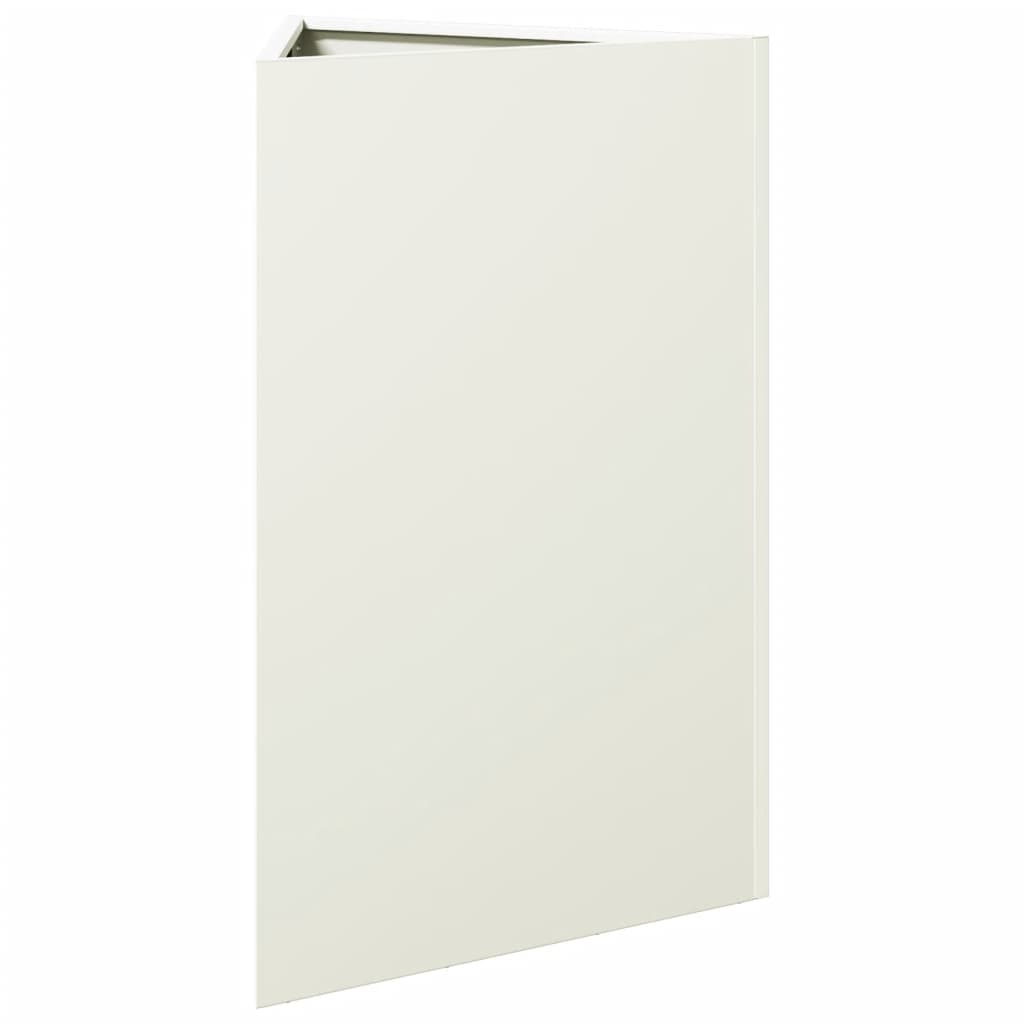 vidaXL Pflanzkübel 2 Stk. Weiß Dreieckig 50x43x75 cm Stahl