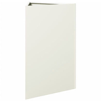 vidaXL Pflanzkübel 2 Stk. Weiß Dreieckig 50x43x75 cm Stahl