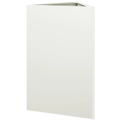 vidaXL Pflanzkübel 2 Stk. Weiß Dreieckig 50x43x75 cm Stahl