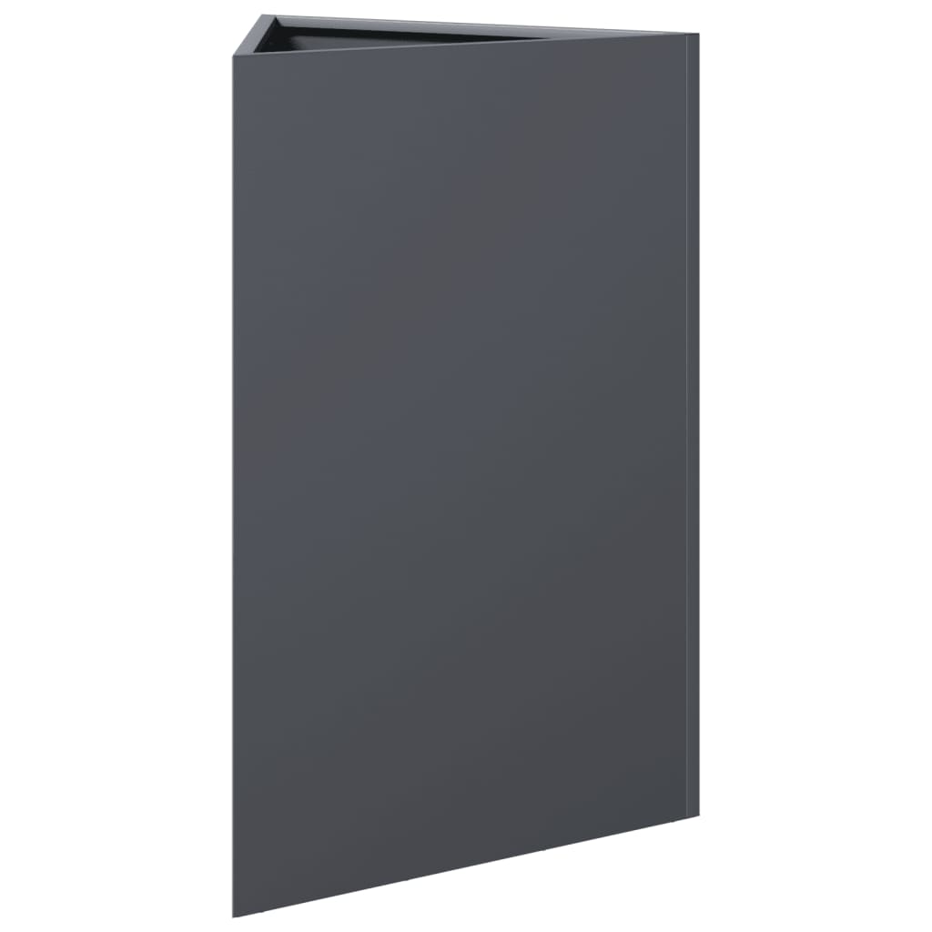 vidaXL Pflanzkübel Anthrazit Dreieckig 50x43x75 cm Stahl
