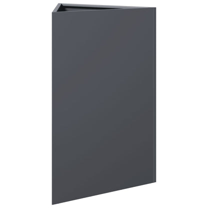 vidaXL Pflanzkübel Anthrazit Dreieckig 50x43x75 cm Stahl