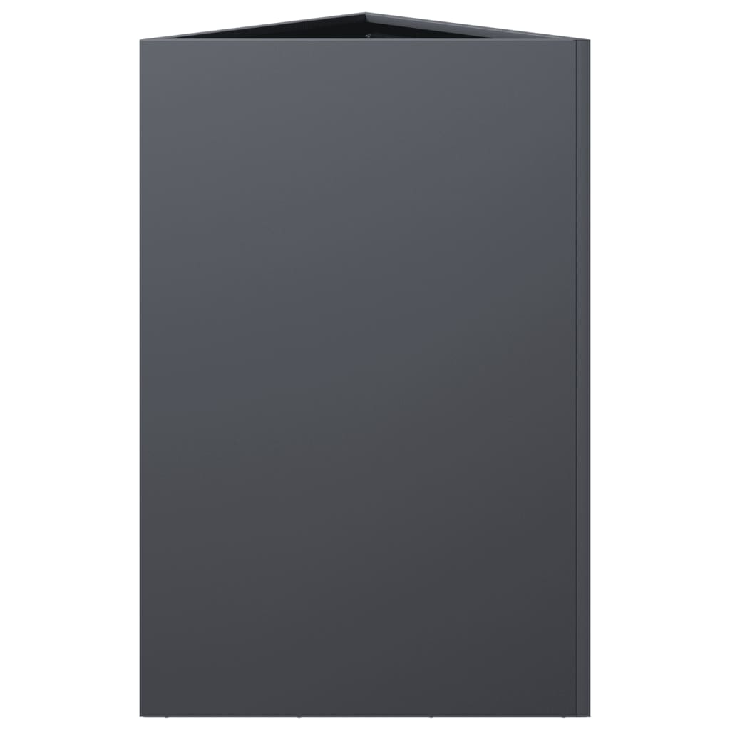 vidaXL Pflanzkübel Anthrazit Dreieckig 50x43x75 cm Stahl