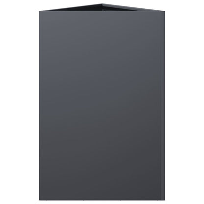 vidaXL Pflanzkübel Anthrazit Dreieckig 50x43x75 cm Stahl