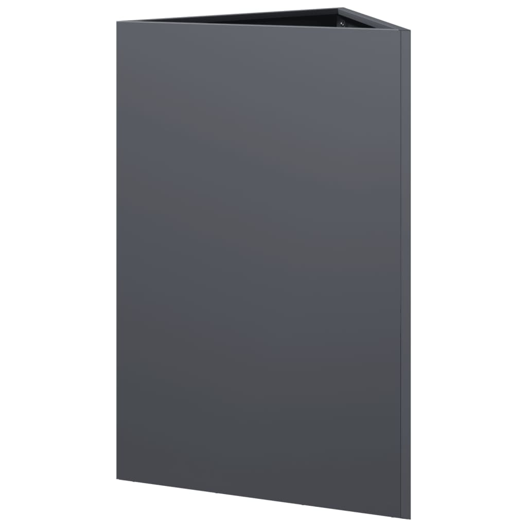 vidaXL Pflanzkübel Anthrazit Dreieckig 50x43x75 cm Stahl
