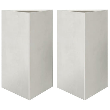 vidaXL Pflanzkübel 2 Stk. Dreieckig 50x43x75 cm Edelstahl