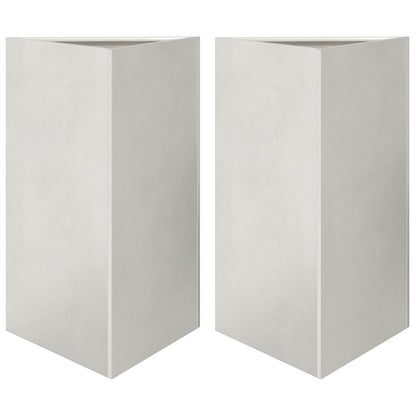 vidaXL Pflanzkübel 2 Stk. Dreieckig 50x43x75 cm Edelstahl