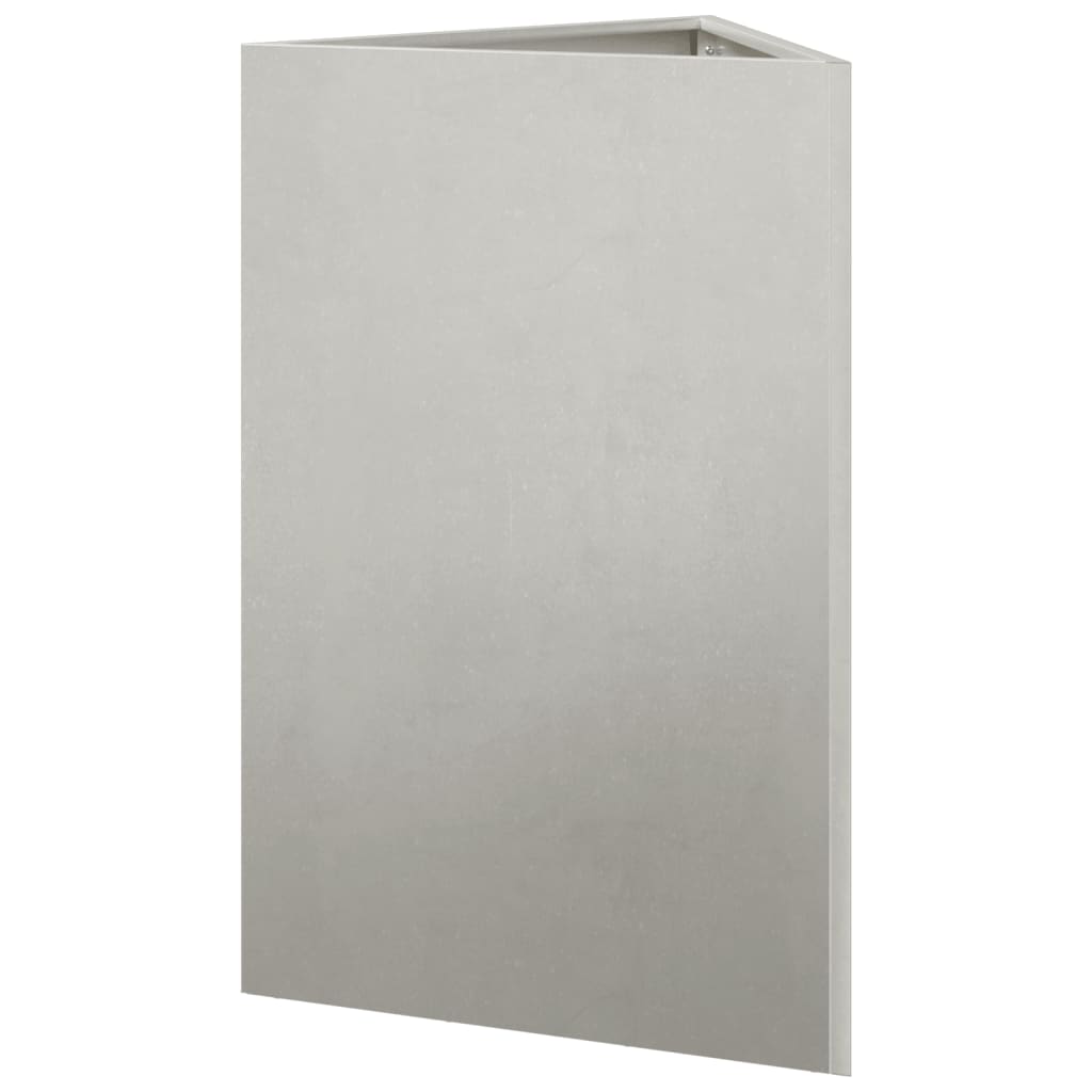vidaXL Pflanzkübel 2 Stk. Dreieckig 50x43x75 cm Edelstahl