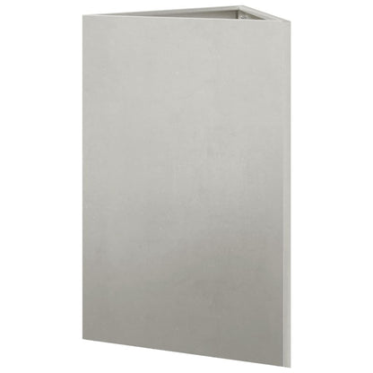 vidaXL Pflanzkübel 2 Stk. Dreieckig 50x43x75 cm Edelstahl