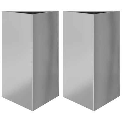 vidaXL Pflanzkübel 2 Stk. Dreieckig 50x43x75 cm Verzinkter Stahl