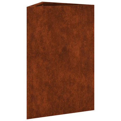 vidaXL Pflanzkübel 2 Stk. Dreieckig 50x43x75 cm Wetterfester Stahl