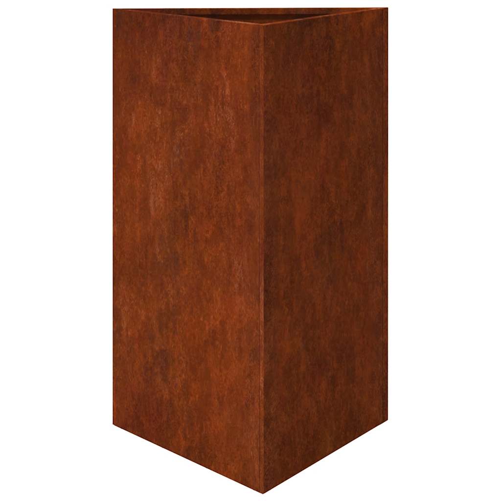 vidaXL Pflanzkübel 2 Stk. Dreieckig 50x43x75 cm Wetterfester Stahl