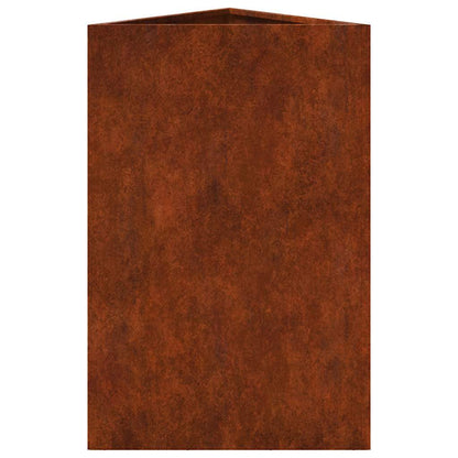 vidaXL Pflanzkübel 2 Stk. Dreieckig 50x43x75 cm Wetterfester Stahl