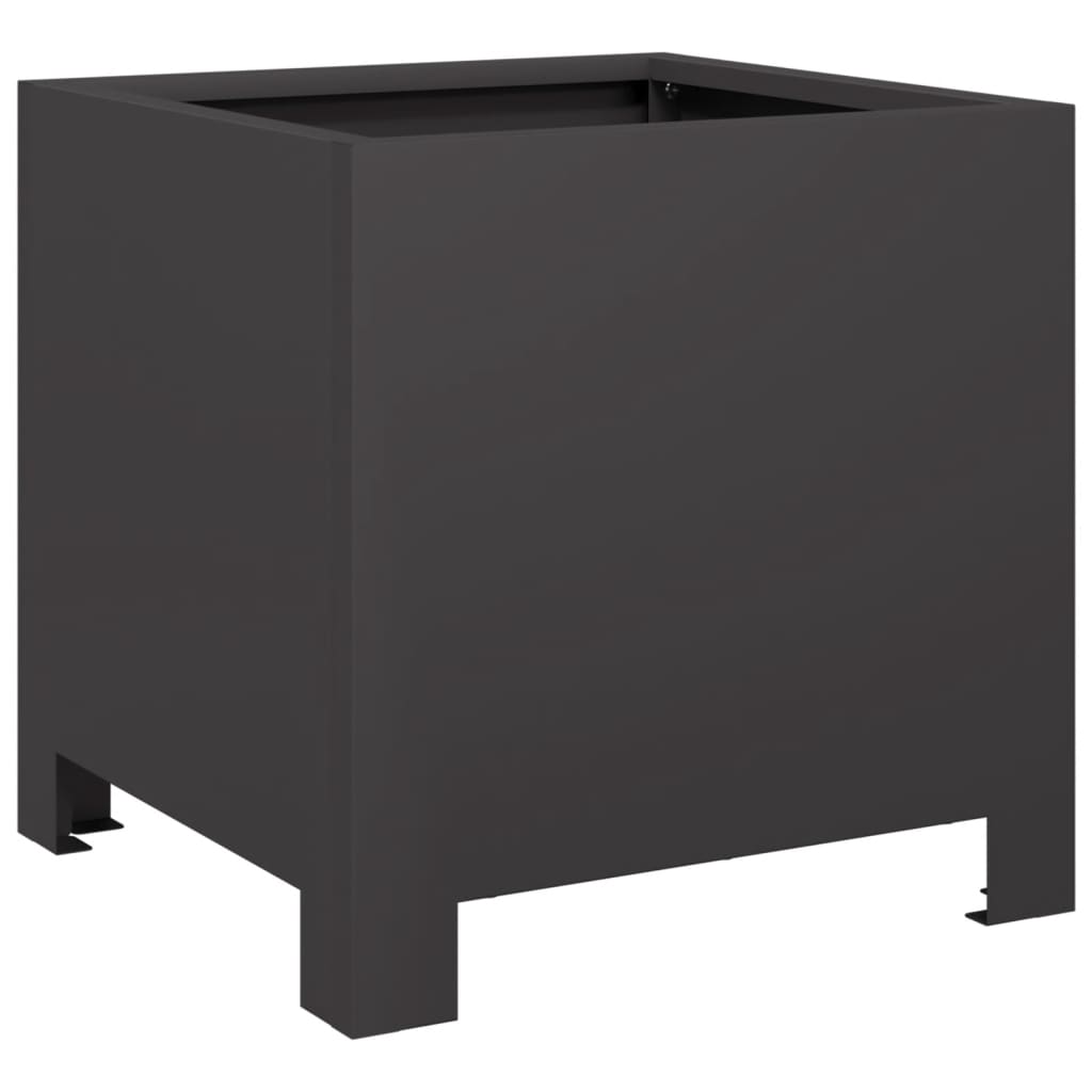 vidaXL Pflanzkübel Schwarz 30x30x30 Stahl