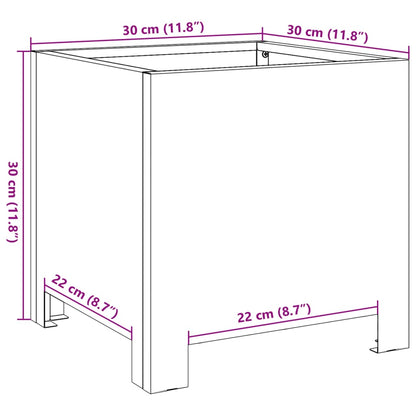 vidaXL Pflanzkübel 2 Stk. Schwarz 30x30x30 Stahl